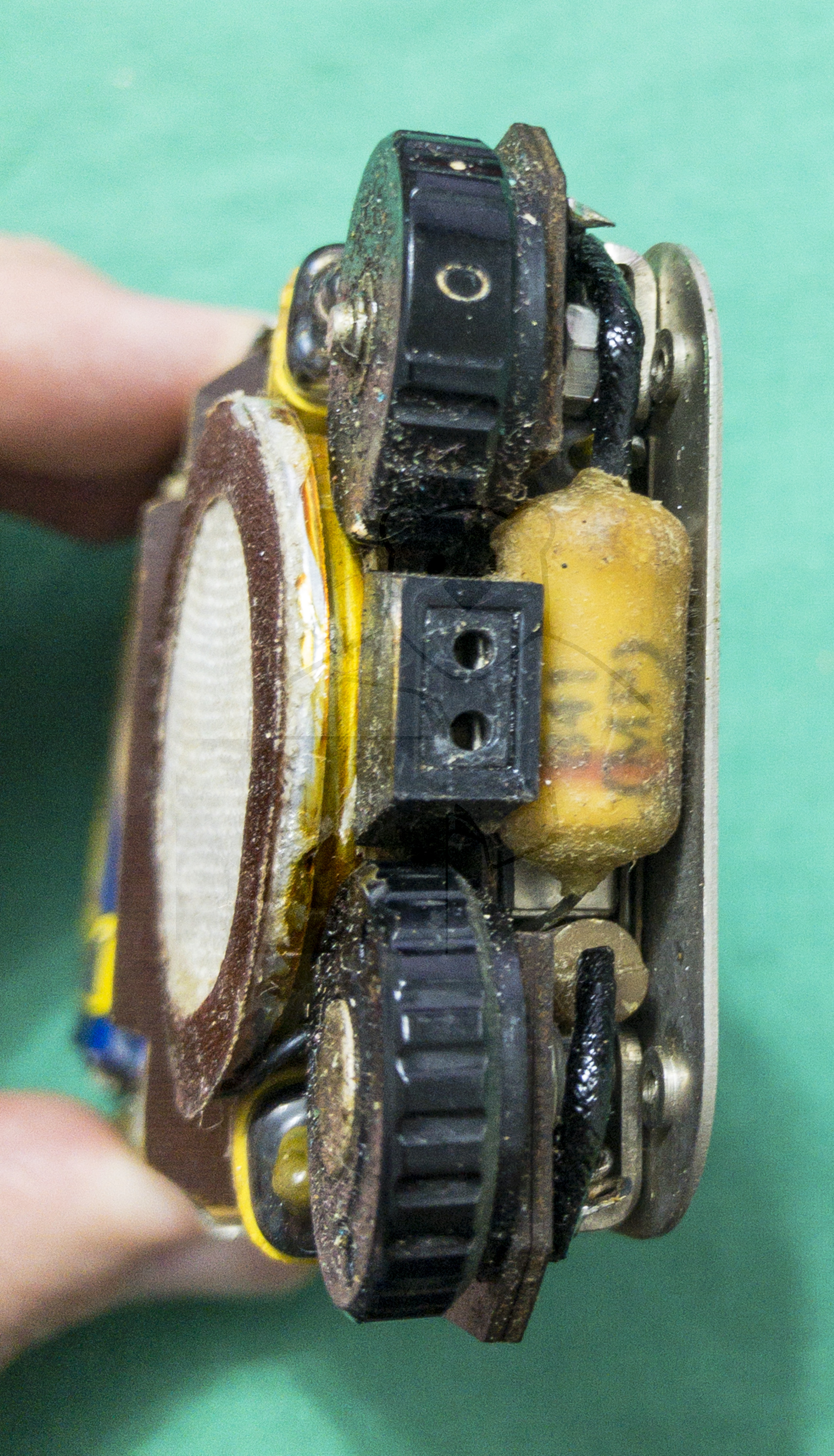 Hörgerät "Fortiphone Type 20", ca. 1949, Obere Ansicht der Elektronik
